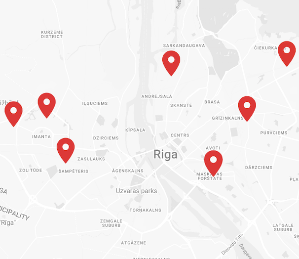 Boxrent Riga map
